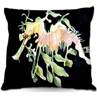 Highland Dunes Harpersville Couch Deep Sea Life Sea Dragon Square Pillow Cover & Insert