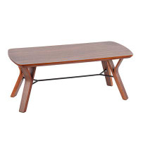 Latitude Run® Mellah Mid-Century Modern Bench In Walnut Wood By Lumisource
