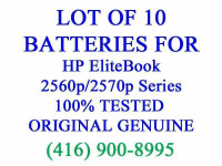 LOT OF 10 x GENUINE HP Battery for EliteBook 2560p 2570p Series SX03 SX06 632423-001 Laptop Batteries Original
