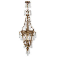 Astoria Grand Perot 4 - Light Unique / Statement Urn Pendant with Crystal Accents