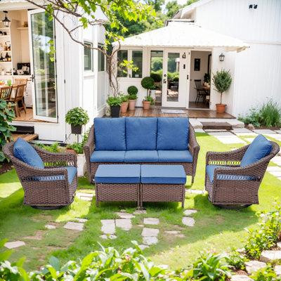 Buenhomino 5 Pieces Patio Furniture Set Glider Chairs For Outside in Patio & Garden Furniture