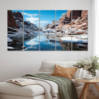 Millwood Pines Canyon Winter Serenitys Embrace II - Landscapes Wall Decor - 5 Equal Panels