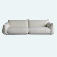 PULOSK 86.58" White Velvet Modular Sofa cushion couch