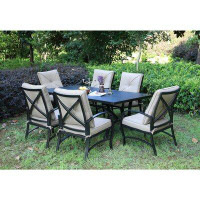Darby Home Co Kemper 7 Piece Dining Set with Cushions