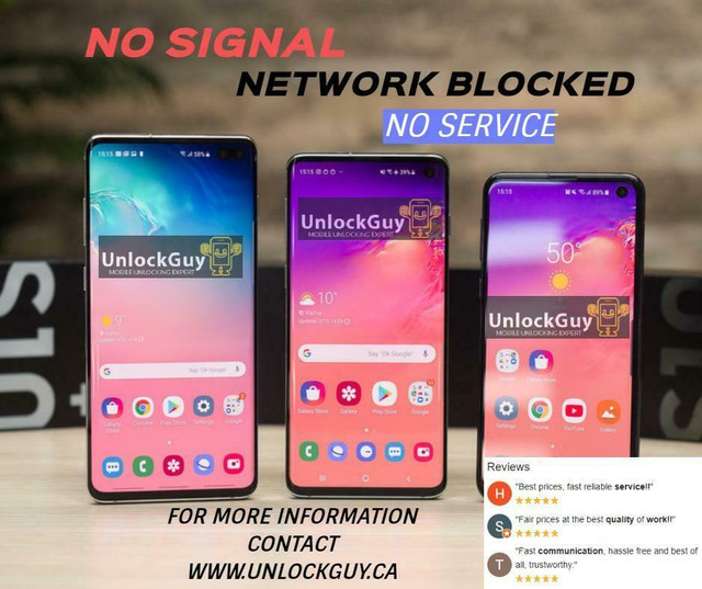 SAMSUNG GALAXY S10 SERIES *NO SERVICE* *UNREGISTERED SIM* *NETWORK FIX* | GOOGLE ACCOUNT REMOVE | NETWORK UNLOCK in Cell Phone Services in Mississauga / Peel Region