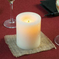 4 Cream Programmable Flameless Real Wax Pillar Candle - 6/Case *RESTAURANT EQUIPMENT PARTS SMALLWARES HOODS AND MORE*