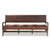 Union Rustic Giovanny 69.1" Faux Leather Square Arm Settee