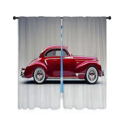 Upgrade your home decor with these Vintage Car sheer window curtains printed in the USA! Great for y...