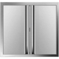 MOHAAB 24" Stainless Steel Drop-In BBQ Double Access Doors