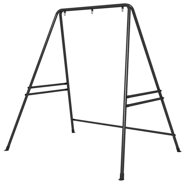 Hammock Chair Stand 70.1" L x 56.3" W x 70.9" Black in Patio & Garden Furniture - Image 2
