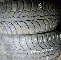 P 215/60/ R16 Hankook Winter M/S*  Used WINTER Tires 50% TREAD LEFT  $90 for THE 2 (both) TIRES / 2 TIRES ONLY !!