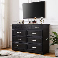 Latitude Run® Bedroom dresser with 9 drawer