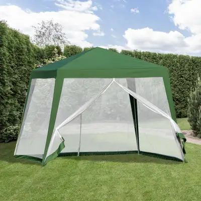 Party Tent 10'L x 10'W x 8'H Green