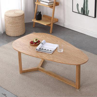 Fortuna Femme 47.24" BurlyWood Solid Wood Coffee Table