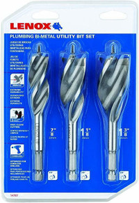 Lenox Industrial Tools 14787 Plumbers Bi-Metal Utility Bit Kit, 3-Piece  neuffffffff