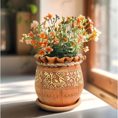 Bungalow Rose Camya Clay Pot Planter in Patio & Garden Furniture