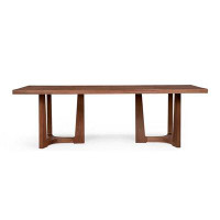 Loon Peak Nordic All Solid Wood Dining Table Home Desk Italian Light Luxury Log Desk Creative Conference Table
