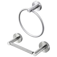 NIERBO 2 Pieces Brushed Nickle Bathroom Hardware Set, W All Mounted