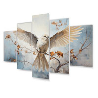 Design Art Feathered Elegance III - Animals Bird Metal Wall Decor Set