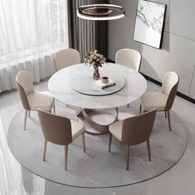 Imbue a sense of modern solidity into your dining space with our Rock Plate Dining Table. This table...