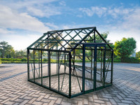 NEW LUXURY ALUMINUM FRAMED TEMPERED GLASS GREENHOUSE