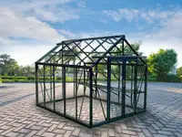 NEW LUXURY ALUMINUM FRAMED TEMPERED GLASS GREENHOUSE
