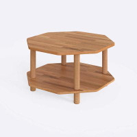 Loon Peak Solid Wood Coffee Table Loon Peak, Modern Round End Table