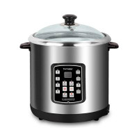 Tayama 10 Qt. Stainless Steel Electric 8-in-1 Multi-cooker With Ceramic Pot