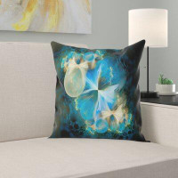 Made in Canada - East Urban Home Fractal 3D Bubbles Throw Pillow