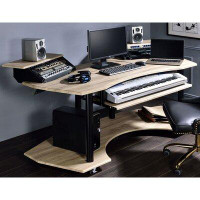 Balight Computer Desk Natural Oak 71" X 40" X 37"Inches