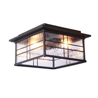 Darby Home Co Bronze 2 - Bulb Outdoor Flush Mount