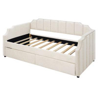 Red Barrel Studio Twin Size Upholstered Daybed With Drawers