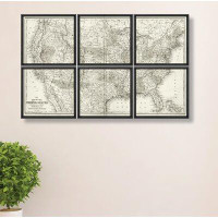 Williston Forge 'United States Sectional Map' Graphic Art Print Multi-Piece Image