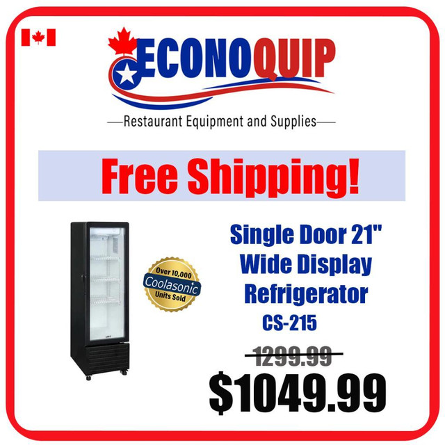 FREE SHIPPING-Commercial Glass Display - Refrigerators(OPEN AD) in Other Business & Industrial in City of Toronto - Image 2
