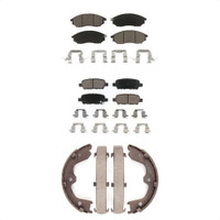 Front Rear Ceramic Brake Pads Parking Shoes Kit For INFINITI G37 G35 M35 Nissan 350Z EX35 KCN-100003