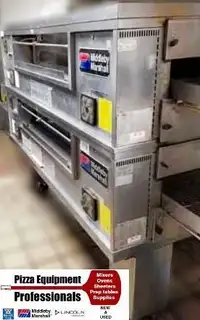 Middleby Marshal PS570 Gas double stacked conveyor pizza ovens -save over $50,000