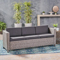Latitude Run® 76.75" Wide Outdoor Patio Sofa with Cushions