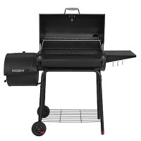FETMIA Black CC1830S 30-Inch BBQ Charcoal Grill And Offset Smoker: Features 811 Square Inches Of Cooking Surface, Ideal