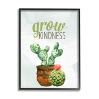 Stupell Industries Grow Kindness Calligraphy Phrase Potted Cactus Plants