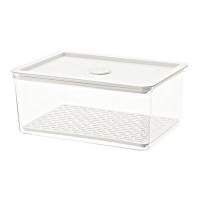 Mercer41 Plastic Refrigerator Food Preservation Storage Drain Box Container with Lid