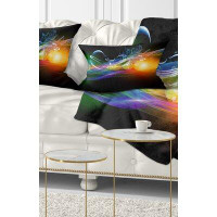 The Twillery Co. Abstract Waves of Music Fractal Design Lumbar Pillow
