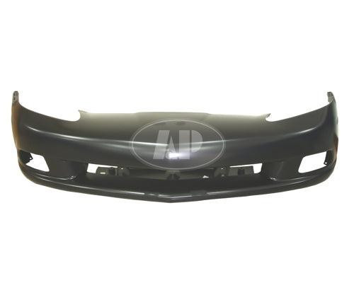 Bumper Front Chevrolet Corvette 2005-2013 Base Without Headlamp Wash Hole Primed , GM1000737 in Auto Body Parts