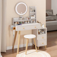 George Oliver Makeup Vanity Table with Stool