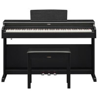 Yamaha ARIUS Standard 88-Key Weighted Hammer Action Digital Piano w/ Stand, Bench & 3 Pedals (YDP165)- Black