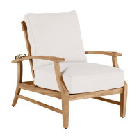 Summer Classics Croquet Teak Patio Chair with Cushions