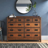 Loon Peak Jacklin 10 Drawer 60" W Solid Wood Double Dresser