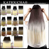 OMBRE HIGH  HEAT RESISTANT Synthetic CLIP IN Hair Extension,120g, 24 GREAT CHOICE
