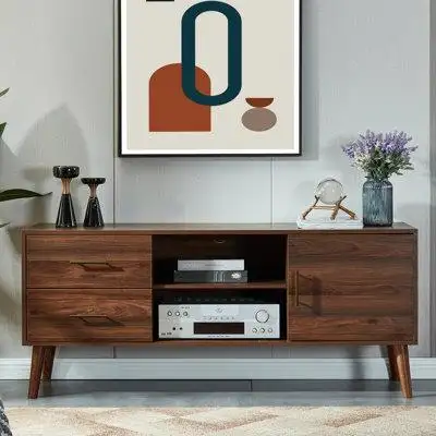 George Oliver TV Console with Storage Cabinets