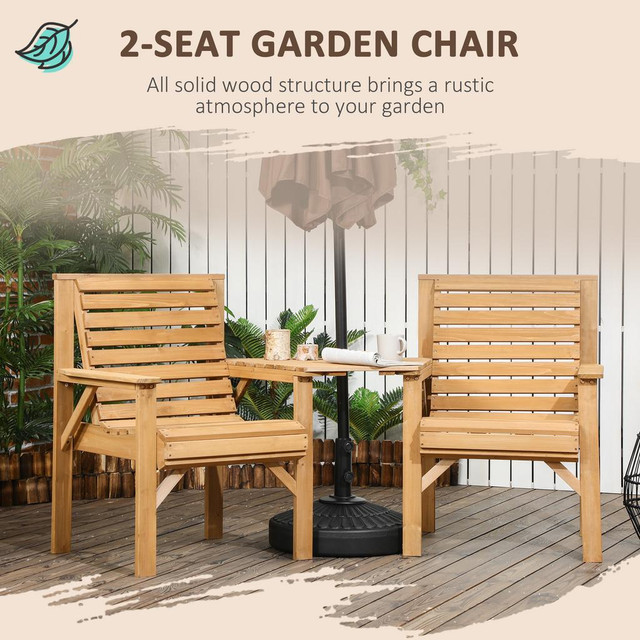 Garden Bench Fir Brown in Patio & Garden Furniture - Image 4