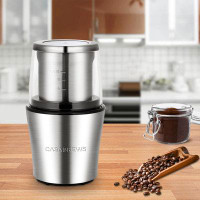 Casabrews Casabrews Coffee Grinder With Removable Stainless Steel Bowl, Sil